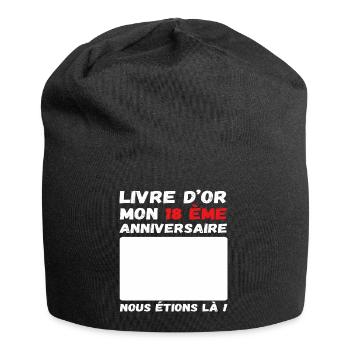 Livre d' or mon 18 ème anniversaire cadeau - Bonnet en jersey - noir - Devant