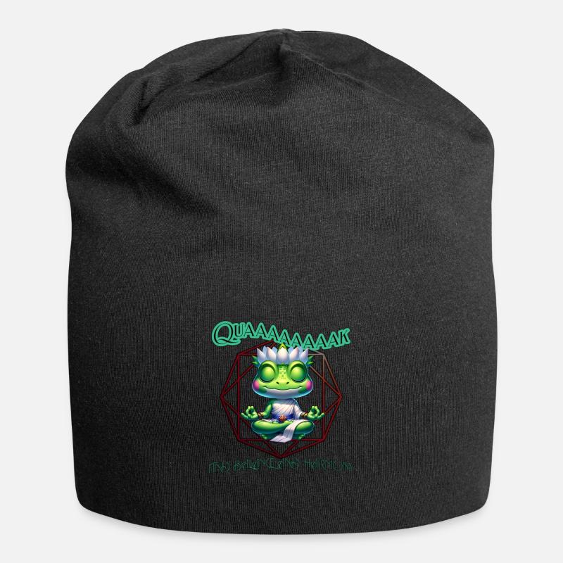 Zen Frog - Find Balance and Harmony - Jersey-Beanie - Schwarz