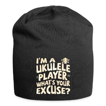 I'm a Ukulele player, what's your excuse? - Jersey-Beanie - Schwarz - Vorne
