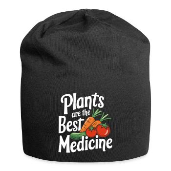 Végétarien Végétalien Végétarien Végétarien - Bonnet en jersey - noir - Devant
