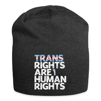Trans-Rechte sind Menschenrechte - Jersey-Beanie - Anthrazit - Vorne