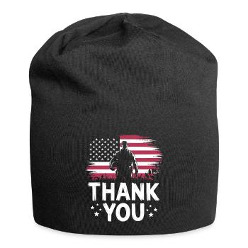 Soldat militaire vétéran - Bonnet en jersey - noir - Devant