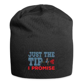 Darts Funny Just the Tip I Promise Darts Player - Jersey Beanie - black - Front