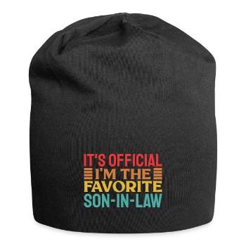 Favorite Son in Law Funny Egagement Wedding - Jersey Beanie - black - Front