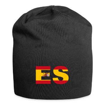 Espagne Drapeau ISO Code ES Madrid Europe Ibiza UE - Bonnet en jersey - noir - Devant