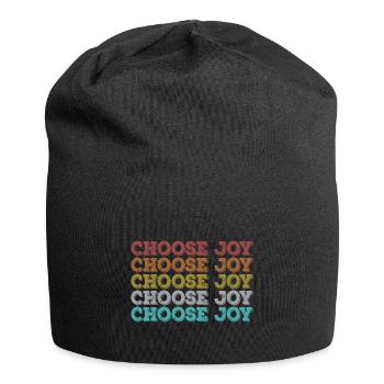 Choose Joy Inspirational Retro Comfort Mental - Jersey-Beanie - Schwarz - Vorne