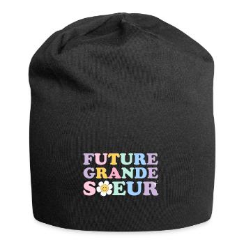 Future grande soeur annonce naissance groovy - Bonnet en jersey - noir - Devant