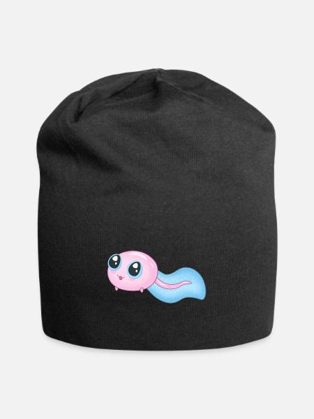 Süße Cyan Kaulquappe - Jersey-Beanie - Schwarz