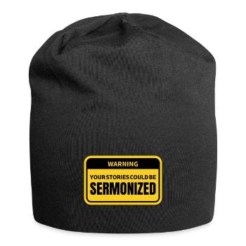 Pasteur avertissant vos histoires Sermon - Bonnet en jersey - noir - Devant