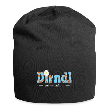 Dirndl schau schau Österreich Dialekt Wien - Jersey-Beanie - Schwarz - Vorne