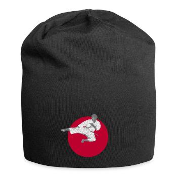 Side Kick in front of the sun of Japan - Jersey-Beanie - Schwarz - Vorne