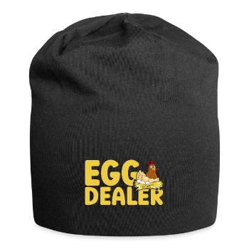 Egg Dealer Egg Farmer Chicken Lover - Jersey-Beanie - Schwarz - Vorne