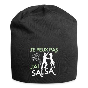 Danse Salsa - Bonnet en jersey - noir - Devant
