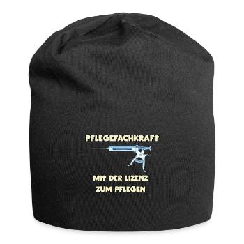 Der Beruf der Pflegefachkraft hat Zukunft - Jersey-Beanie - Schwarz - Vorne
