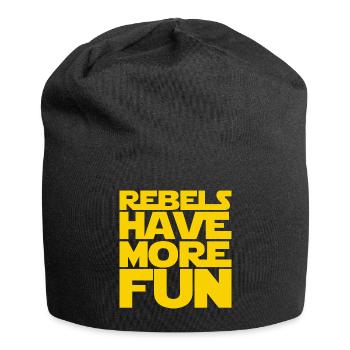 Les rebelles s’amusent plus - Bonnet en jersey - noir - Devant