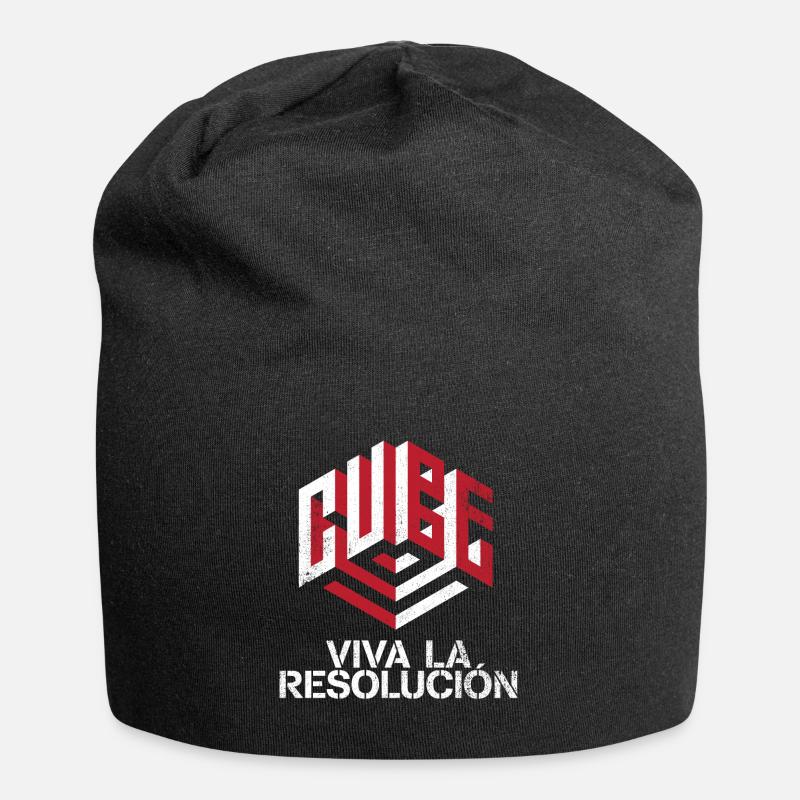 Cube viva la resolucion. Cubing-Cube-Cuber-Speedcu - Bonnet en jersey - noir