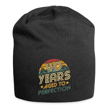 40. Geburtstag - 40 Jahre zur Perfektion gereift - Jersey-Beanie - Schwarz - Vorne