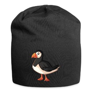 Niedlicher Papageientaucher Kindergeschenke Arktis - Jersey-Beanie - Schwarz - Vorne