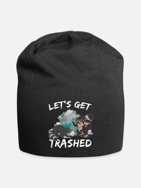 Waschbären Geschenk Waschbär - Jersey-Beanie - Schwarz