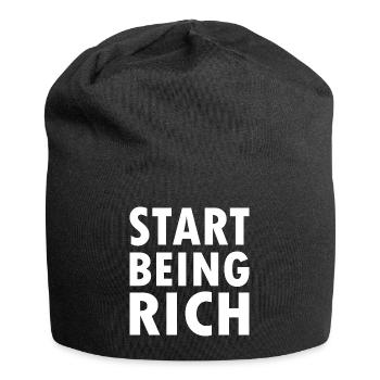 Start being rich - Bonnet en jersey - noir - Devant