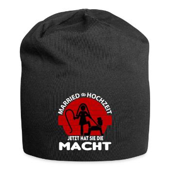 Jetzt hat sie die Macht Hochzeit Married Peitsche - Jersey-Beanie - Schwarz - Vorne