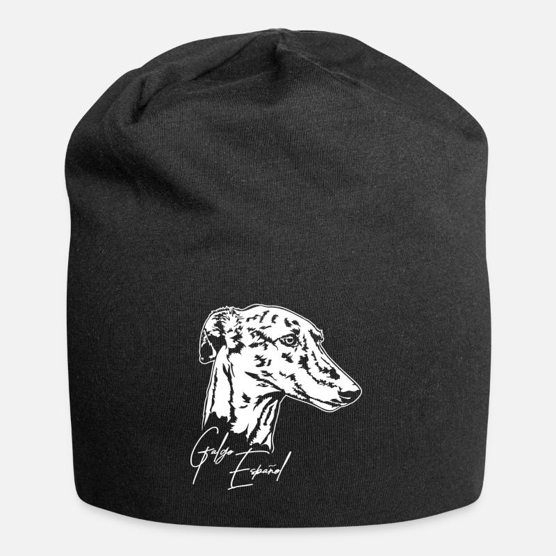 GALGO ESPANOL Portrait Windhunde Windhund Wilsigns - Jersey-Beanie - Schwarz