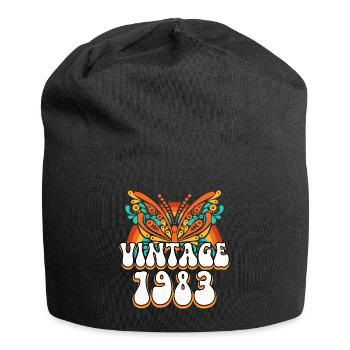 Retro Style 1983 Women 40 Years Anniversary - Jersey Beanie - black - Front
