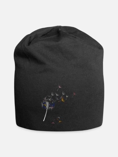 Pusteblume Löwenzahn - Jersey-Beanie - Schwarz