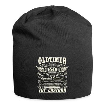 Oldtimer Baujahr 1948 Jahrgang Geburtstag Geschenk - Jersey-Beanie - Schwarz - Vorne