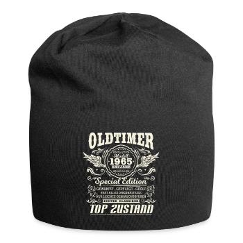 Oldtimer Baujahr 1965 Jahrgang Geburtstag Geschenk - Jersey-Beanie - Schwarz - Vorne