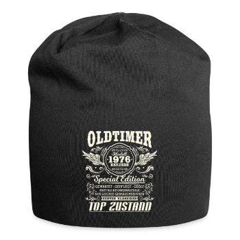 Oldtimer Baujahr 1976 Jahrgang Geburtstag Geschenk - Jersey-Beanie - Schwarz - Vorne
