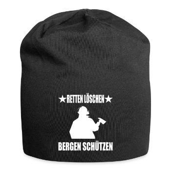 Feuerwehr - Jersey-Beanie - Schwarz - Vorne