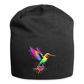 Love Colorful Hummingbirds Tie Dye Hummingbird - Jersey Beanie - black - Front