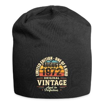 August 1972 Birthday August 1972 - August 1972 - Jersey Beanie - black - Front