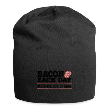 Bacon A Day Funny Diet Anti-Vegan - Jersey Beanie - black - Front