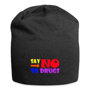 Retro Say No To Drugs - Jersey Beanie - black - Front