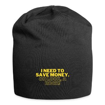 Funny I Need to Save Money. OH LOOK, A SKIRT - Jersey Beanie - black - Front