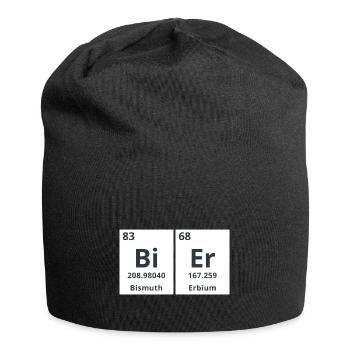 Bier chemische Formel - Jersey-Beanie - Schwarz - Vorne