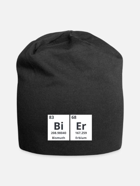 Bier chemische Formel - Jersey-Beanie - Schwarz