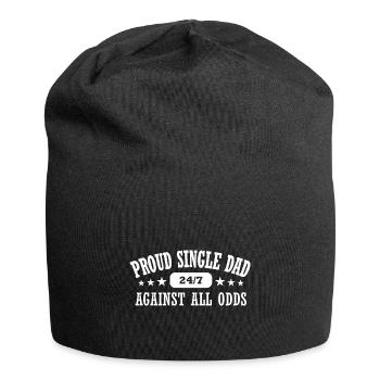 Proud Single Dad Full Time Single Papa - Jersey Beanie - black - Front