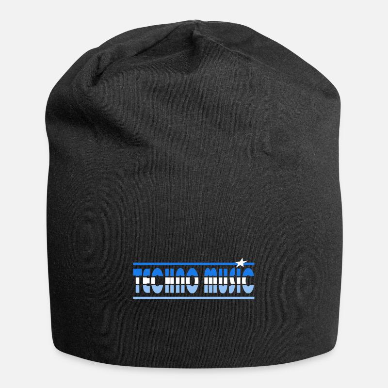 Techno Music Retro - Bonnet en jersey - noir