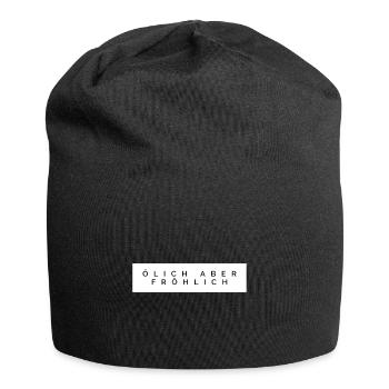 IN DER WERKSTATT IST ES ÖLIG - Jersey-Beanie - Schwarz - Vorne
