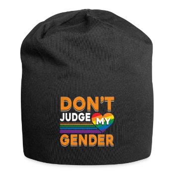 Don't Judge My Gender - LGBT Rights Statement - Jersey Beanie - black - Front