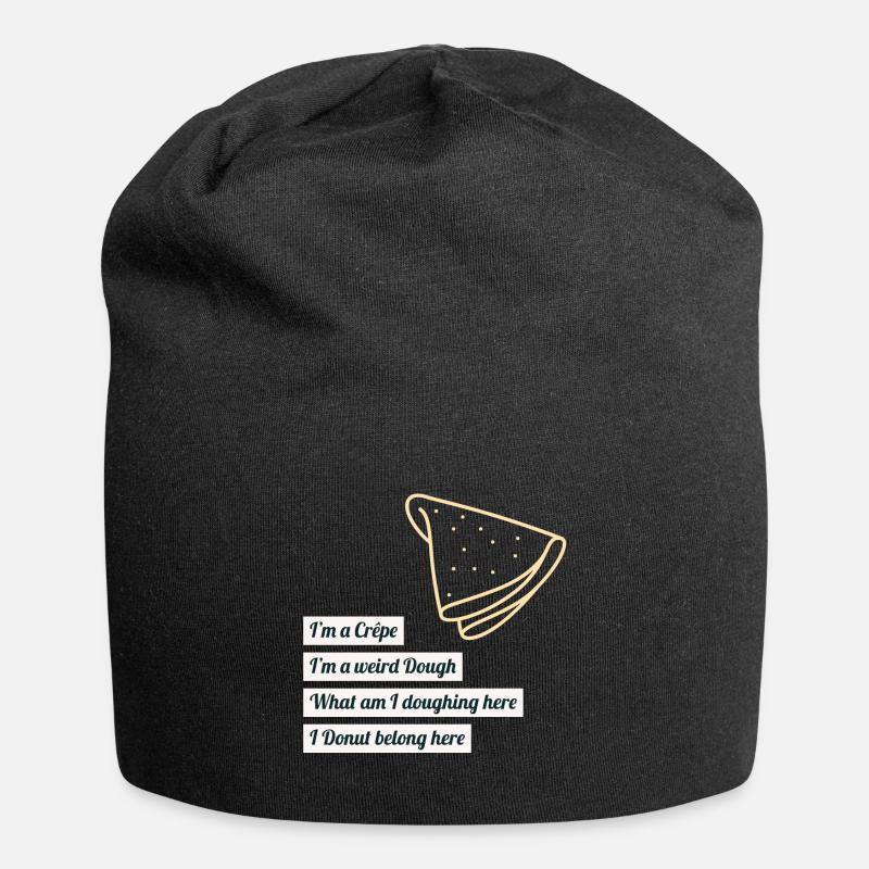 I´m a crêpe - Jersey-Beanie - Schwarz