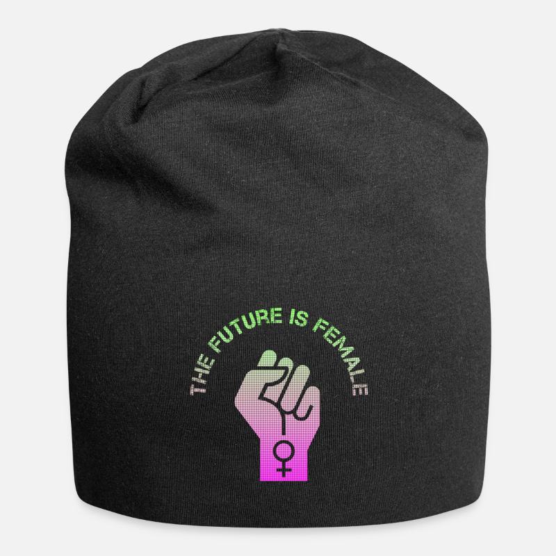 The future is female - Jersey Beanie - black