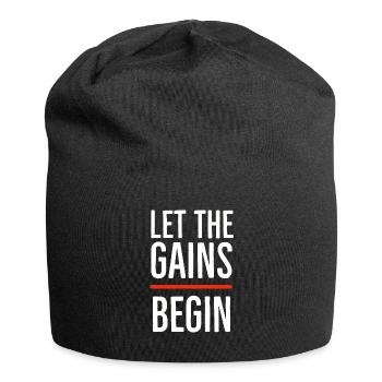 Que les gains commencent - Bonnet en jersey - noir - Devant