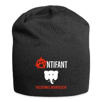 Antifant Faschismus Wegrüsseln! - Jersey-Beanie - Schwarz - Vorne