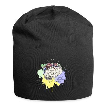 Multiple Sklerose Design - Jersey-Beanie - Schwarz - Vorne