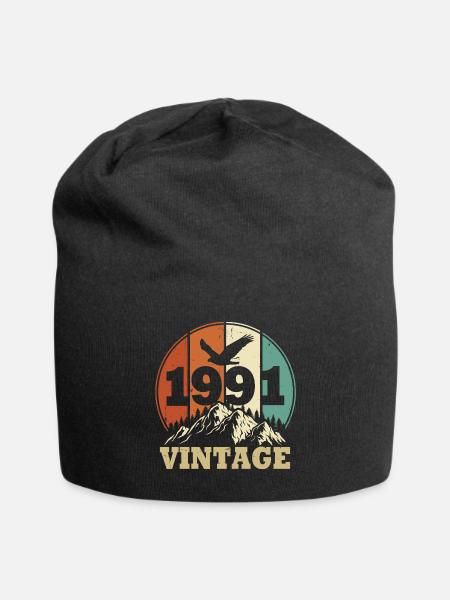 Vintage 1991 - Bonnet en jersey - noir