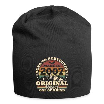 Cadeau d’anniversaire vintage original 2007 - Bonnet en jersey - noir - Devant